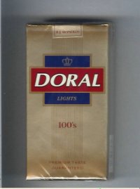 Doral Premium Taste Guaranteed Lights 100s cigarettes soft box Doral Premium Taste Guaranteed Lights 100s cigarettes soft box