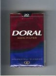 Doral Splendidly Blended Non-Filter cigarettes soft box