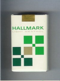 Hallmark Light Menthol white and green cigarettes soft box