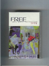 Free Cigarettes Jazz Pack Collection 1998 hard box Free Cigarettes Jazz Pack Collection 1998 hard box