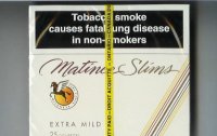 Matinee Slims Extra Mild 25 cigarettes King Size wide flat hard box