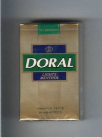 Doral Premium Taste Guaranteed Lights Menthol cigarettes soft box Doral Premium Taste Guaranteed Lights Menthol cigarettes soft box