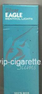 Silver Eagle Menthol Lights Slims 120s BOX cigarettes hard box
