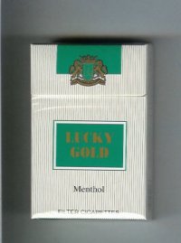 Lucky Gold Menthol Filter Cigarettes hard box