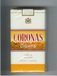 Coronas Lights 1OOs cigarettes American Blend