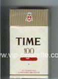 Time 100 American Blend cigarettes white and gold hard box Time 100 American Blend cigarettes white and gold hard box