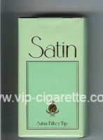 Satin Satin Filter Tip 100s cigarettes light green and green soft box