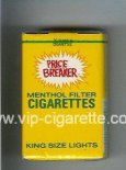 Price Breaker Cigarettes Menthol Lights cigarettes soft box