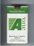A One Menthol Lights 100s cigarettes Premium Blend