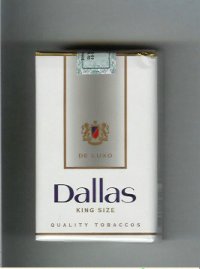 Dallas De Luxo Quality Tobaccos white and grey cigarettes soft box