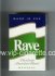 Rave Menthol The Great American Blend cigarettes hard box