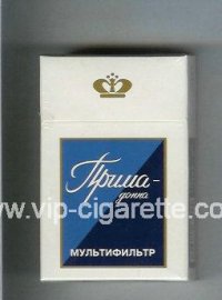 Prima-Donna Multifiltr white and blue cigarettes hard box