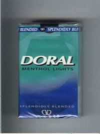 Doral Splendidly Blended Menthol Lights cigarettes soft box