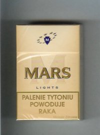 M Mars Lights cigarettes hard box