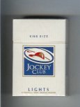 Jockey Club Lights King Size white and blue cigarettes hard box