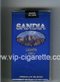 Sandia Lights 100s Premium Blend cigarettes soft box