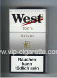 West 'R' 100s Silver American Blend cigarettes hard box West 'R' 100s Silver American Blend cigarettes hard box