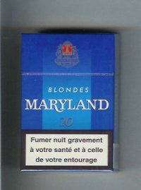 Maryland Blondes blue cigarettes hard box