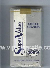 Super Value Ultra Mild 100s Little Cigars Cigarettes soft box