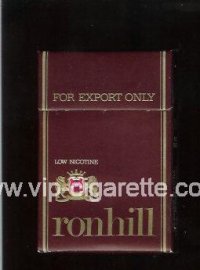 Ronhill Low Nicotine cigarettes brown hard box