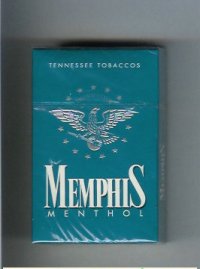 Memphis Menthol Tennessee Tobaccos cigarettes hard box