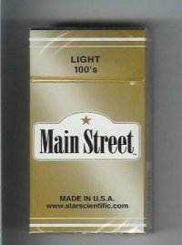 Main Street Light 100s cigarettes hard box