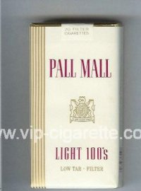 Pall Mall Light 100s Filter cigarettes soft box