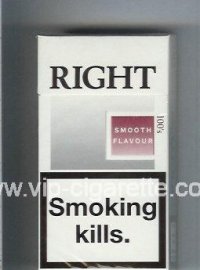 Right Smooth Flavour 100s cigarettes hard box