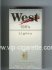 West 'R' 100s Lights American Blend cigarettes hard box