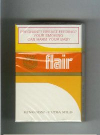 Flair King Size Ultra Mild cigarettes hard box