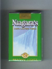 Niagara's Menthol Lights cigarettes soft box