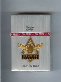Maverick Specials Lights grey and gold and black cigarettes hard box