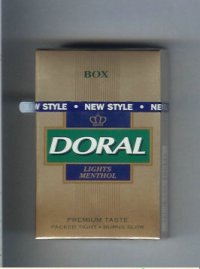 Doral Premium Taste Guaranteed Lights Menthol cigarettes hard box Doral Premium Taste Guaranteed Lights Menthol cigarettes hard box