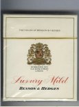 Benson and Hedges Luxury Mild cigarette white England