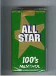 All Star 100's Menthol cigarettes