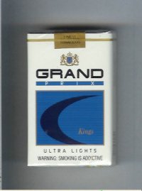 Grand Prix Kings Ultra Lights cigarettes soft box