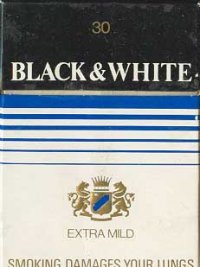 Black and White Extra Mild cigarettes England