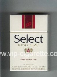 Select King Size American Blend cigarettes hard box