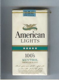 American Lights 100s Menthol cigarettes USA