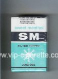 SM Sweet Menthol Filter Tipped cigarettes soft box