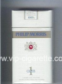 Philip Morris One 1 Charcoal Filter 100s cigarettes soft box