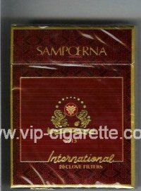 Sampoerna International 100s cigarettes wide flat hard box