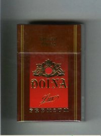 Doina Lux Premium Special Blend brown and red cigarettes hard box