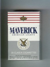 Maverick American Lights cigarettes hard box