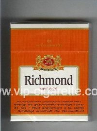 Richmond 25 cigarettes orange and white hard box