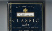 Nat Sherman Classic Light cigarettes wide flat hard box