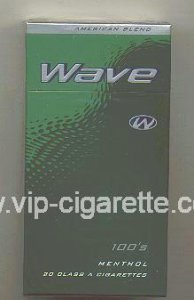 Wave 100s Menthol cigarettes hard box