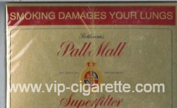 Pall Mall Rothmans Superfilter gold 30 cigarettes wide flat hard box