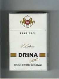 Drina Zlatna Lights cigarettes hard box