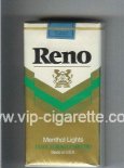 Reno Menthol Lights 100s cigarettes soft box